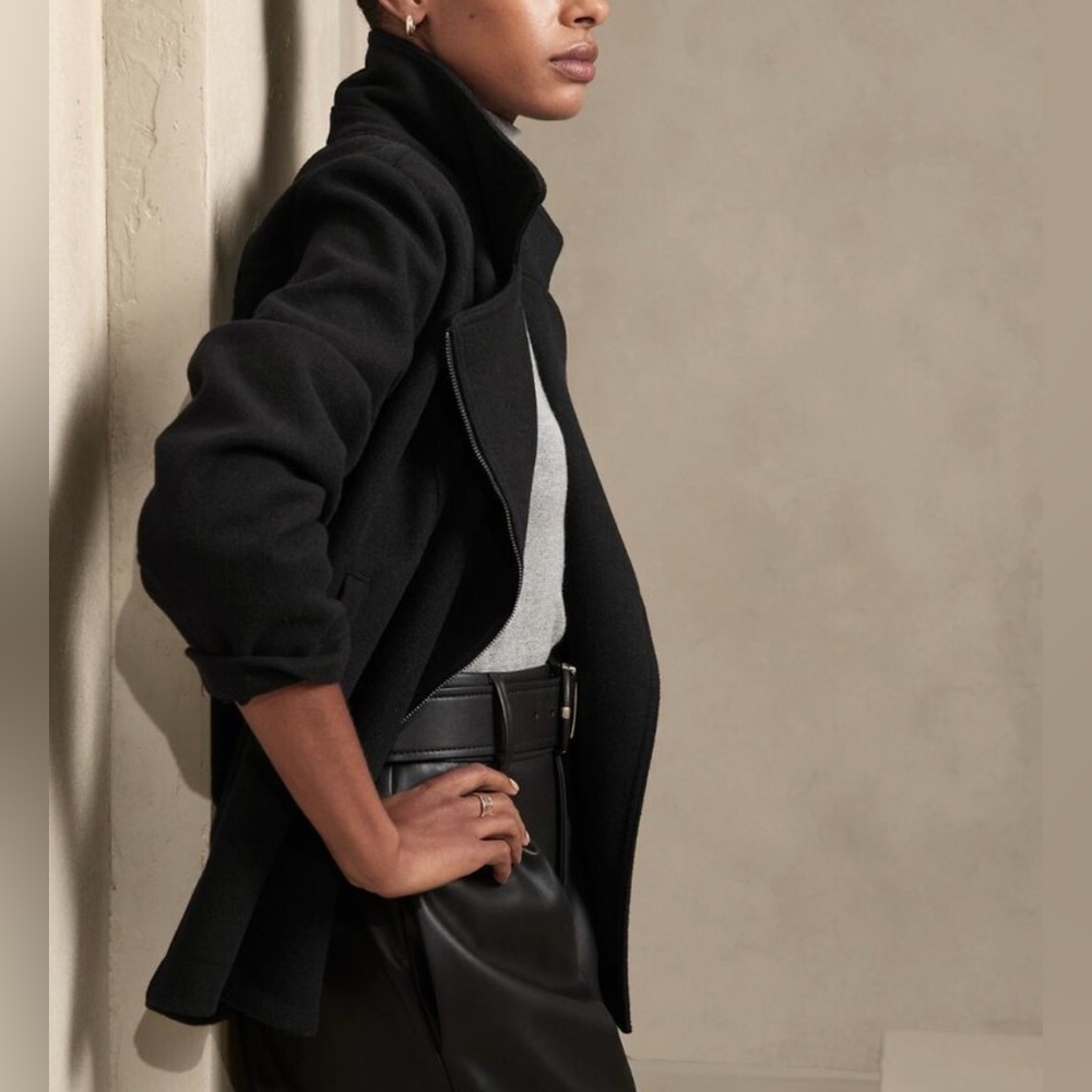 Banana Republic Factory Knit Moto Jacket sz XS